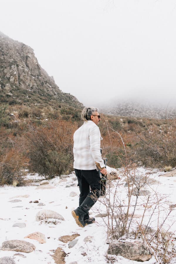 Caminando sobre la nieve